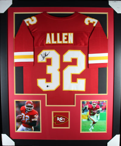 Marcus Allen framed autographed red jersey "Tower Style"