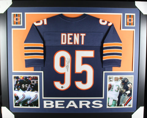Richard Dent framed autographed blue jersey "Skyline Style"