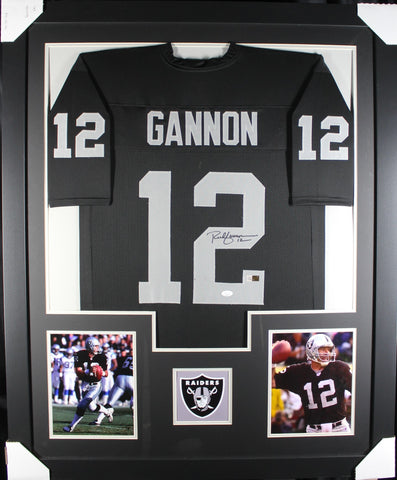 Rich Gannon framed autographed black jersey "Tower Style"