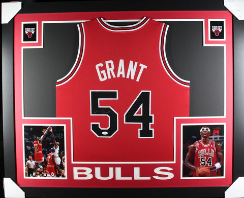Horace Grant framed autographed red jersey "Skyline Style"