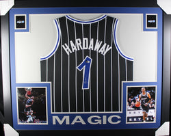 Penny Hardaway framed autographed black jersey "Skyline Style"