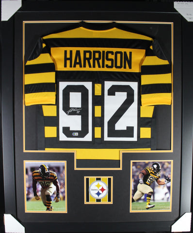 James Harrison framed autographed bumblebee jersey "Tower Style"