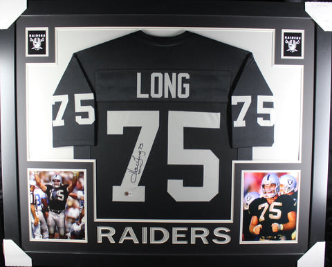Howie Long framed autographed black jersey "Skyline Style"
