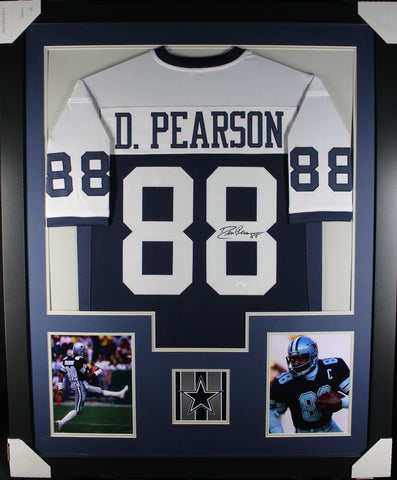 Drew Pearson framed autographed throwback jersey "Tower Style"