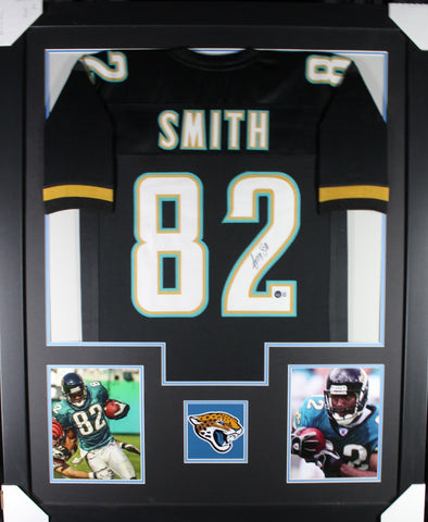 Jimmy Smith framed autographed black jersey "Tower Style"