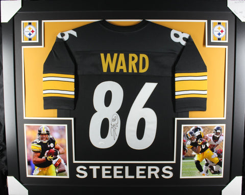 Hines Ward framed autographed black jersey "Skyline Style"