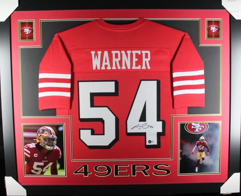 Fred Warner framed autographed red jersey "Skyline Style"