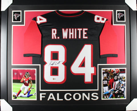 Roddy White framed autographed black jersey "Skyline Style"