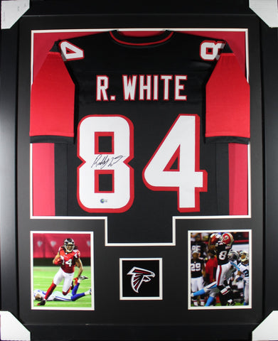 Roddy White framed autographed black jersey "Tower Style"