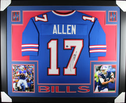 Josh Allen framed autographed blue jersey "Skyline Style"