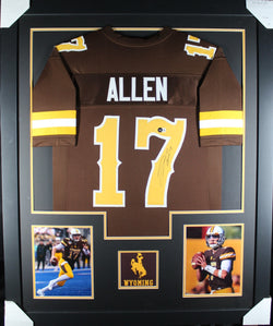 Josh Allen framed autographed college brown jersey