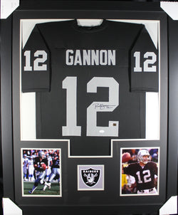 Rich Gannon framed autographed black jersey