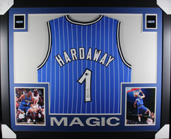 Penny Hardaway framed autographed blue jersey