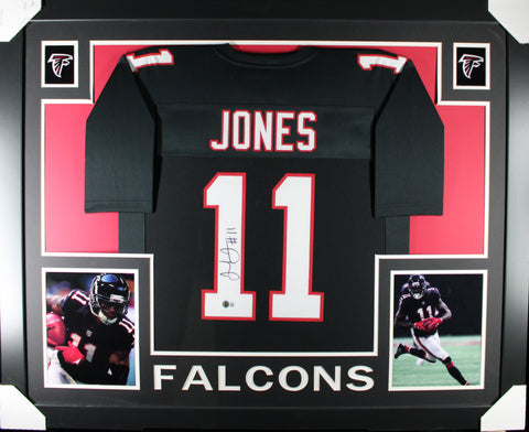 Julio Jones framed autographed black jersey "Skyline Style"