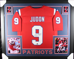 Matthew Judon framed autographed red jersey
