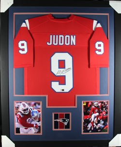 Matthew Judon framed autographed red jersey