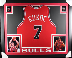 Tony Kukoc framed autographed red jersey