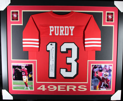 Brock Purdy framed autographed red jersey "Skyline Style"