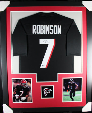 Bijan Robinson framed autographed black jersey "Tower Style"