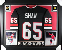 Andrew Shaw framed autographed black jersey "Skyline Style"