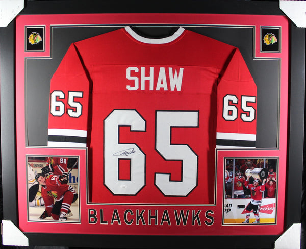 Andrew Shaw framed autographed red jersey "Skyline Style"