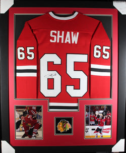 Andrew Shaw framed autographed red jersey