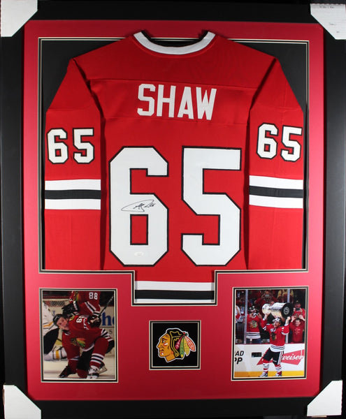 Andrew Shaw framed autographed red jersey "Tower Style"