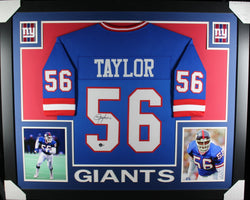 Lawrence Taylor framed autographed blue jersey "Skyline Style"