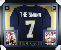 Joe Theismann framed autographed college blue jersey "CHOF 2003" Inscribed