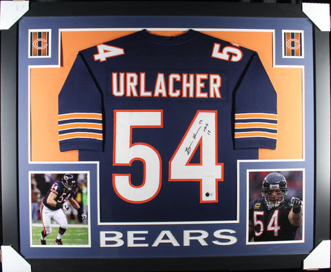 Brian Urlacher framed autographed blue jersey "Skyline Style"