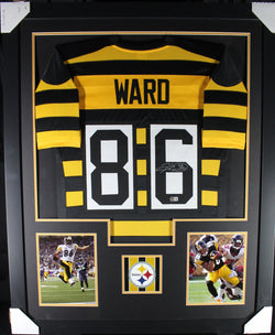 Hines Ward framed autographed bumblebee jersey "Tower Style"