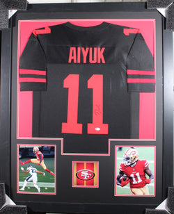brandon-aiyuk-framed-autographed-black-jersey