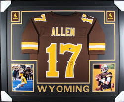 Josh Allen framed autographed college brown jersey