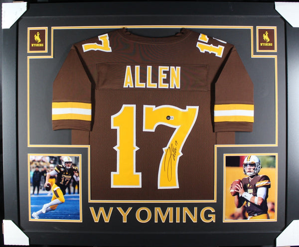 Josh Allen framed autographed college brown jersey "Skyline Style"