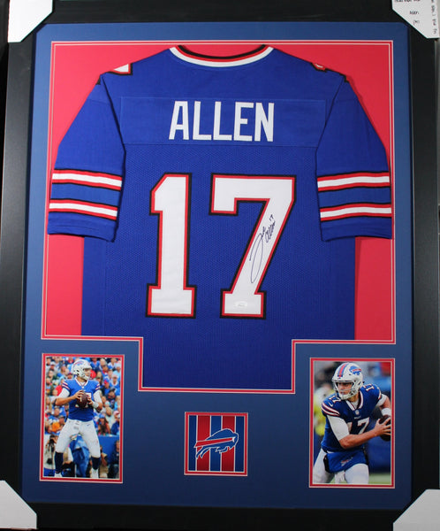 josh allen signed jersey framed