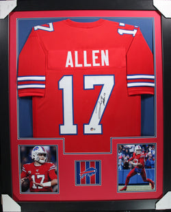 josh-allen-framed-autographed-red-jersey