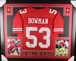 Navorro Bowman framed autographed red jersey