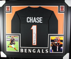 jamarr-chase-framed-autographed-black-jersey