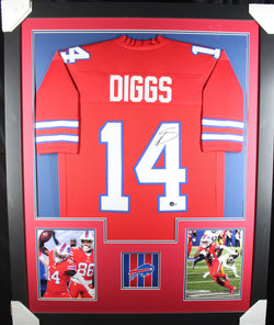 stefon-diggs-framed-autographed-red-jersey