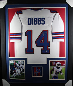 stefon-diggs-framed-autographed-white-jersey