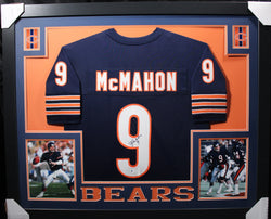 jim-mcmahon-framed-autographed-navy-jersey-1