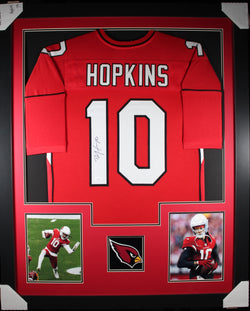 deandre-hopkins-framed-autographed-red-jersey