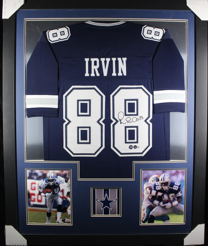 michael-irvin-framed-autographed-blue-jersey-1