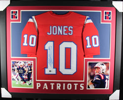 mac-jones-framed-autographed-red-jersey