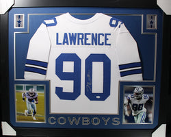 demarcus-lawrence-framed-autographed-white-jersey-1