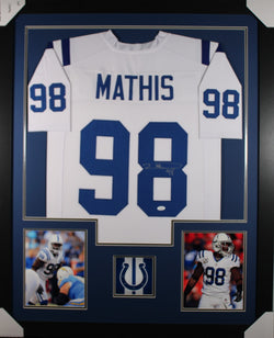 robert-mathis-framed-autographed-white-jersey