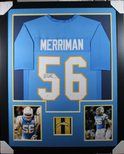 shawne-merriman-framed-autographed-light-blue-jersey