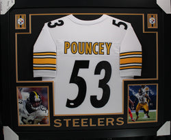 maurkice-pouncey-framed-autographed-white-jersey-1
