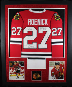 jeremy-roenick-framed-autographed-red-inscribed-jersey-w-suede