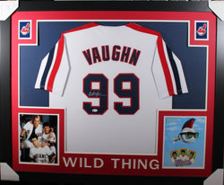 charlie-sheen-wild-thing-major-league-framed-autographed-white-jersey-1